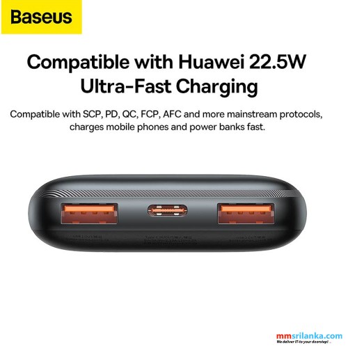 Baseus Bipow Pro 10000mAh 22.5W Digital Display Fast Charge Power Bank Black